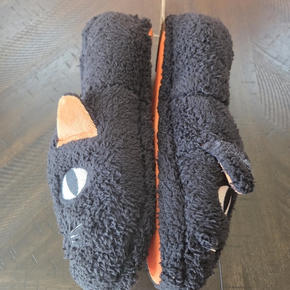 Halloween Black Cat Dearfoams Slippers New Women's 9-10 Indoor/Outdoor - Picture 3 of 7